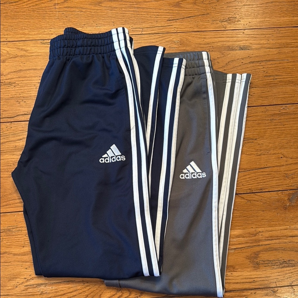 2 pair Adidas Kids' (Blue and Gray) Joggers 14/16